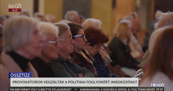 Provokátorok vegzálták a politikai foglyokért imádkozókat