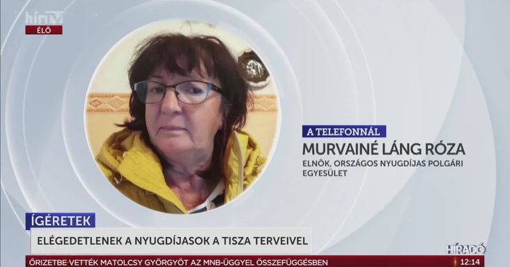 Elégedetlenek a nyugdíjasok a Tisza terveivel
