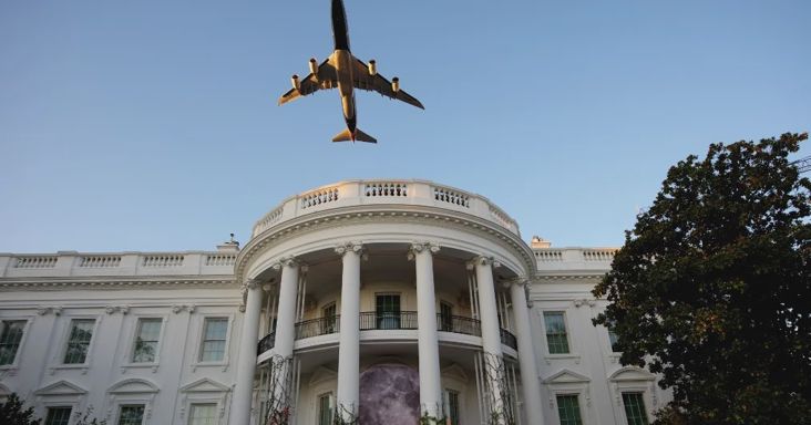 Rémületet keltett Washingtonban Trump Air Force One gépe