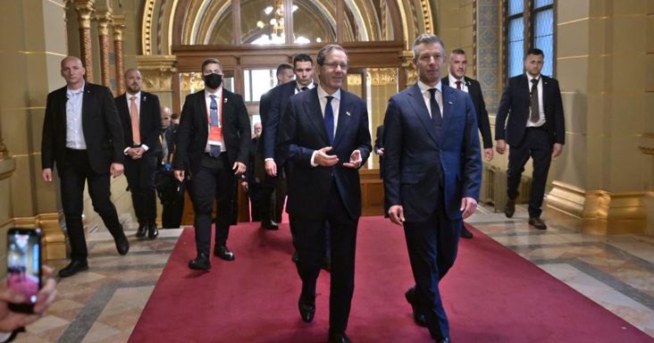Jichák Hercog izraeli államfő Budapesten tárgyalt
